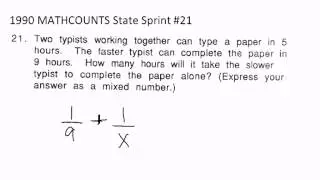 1990 MATHCOUNTS State Sprint #21