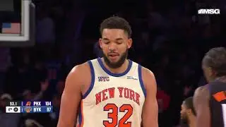 KAT air balls wide open shot during clutch moment - Knicks vs Suns - 1/17/2026