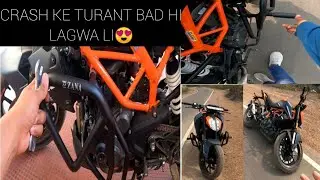 ZANA crash guard on duke 390😍||#ktm #duke #duke390 #rc390 #crash #zana #250  #youtube #viral #public