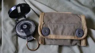 WW2 US Corps of Engineers Lensatic Compass and Canvas Pouch 