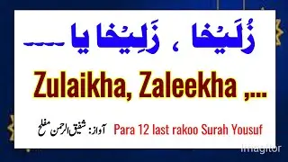 Surah 12 &ndash; Chapter 12 Yusufan complete Quran with Urdu Hindi tra... Para 12 - Fahm ul Quran