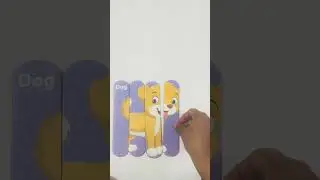 Make dog picture with puzzle stick activity #toddlers #ytshorts #fun #kids #learning