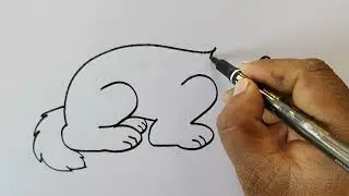 Beautiful Dog Drawing with 3333 Number | Dog Drawing Step by step | Dog Drawing tutorial