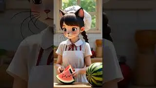 Ai girl cutting melon #viral #shorts #trending #trendingshorts #youtubeshorts