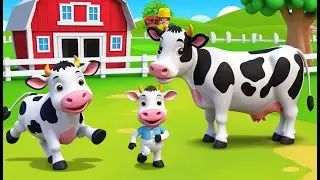 Baby Cow Wore Daddy’s Shoes 🐄👞 | 3D Animated Nursery Rhyme for Kids