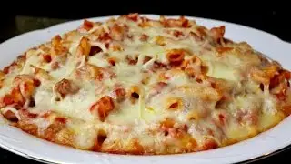 Macarrones con carne y queso