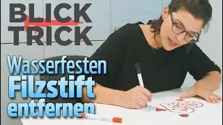 Wasserfesten Filzstift m&uuml;helos entfernen | BLICK-Trick | Life Hacks