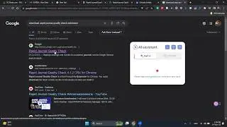 Rapid Journal Quality Check extension in google scholar (Usman Ali Warraich)