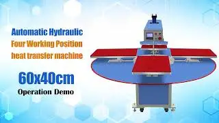 AP-25-2 Automatic Hydraulic 4-station Heat Press#heatpress#tshirts#bags#dtf#printing#film#asiaprint