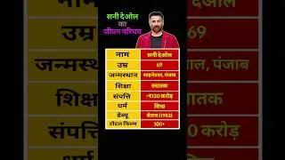 सनी देओल का जीवन परिचय / Biography of Sunny Deol #shorts #viral #biography