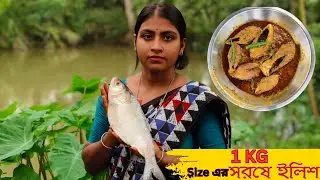 1kg  size এর ইলিশ মাছের সেরা 'সরষে ইলিশ ' রেসিপি আর গরম গরম ভাত  | Mustard Hilsa with Hot Rice