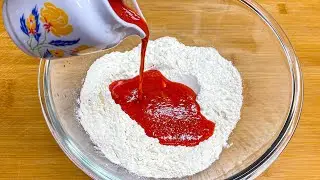 ДЛЯ СУПЕР ДЕСЕРТА НУЖНО СМЕШАТЬ ТОМАТНЫЙ СОК С МУКОЙ! РЕЗУЛЬТАТ ВАС УДИВИТ!