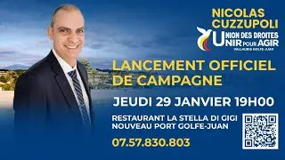 Lancement de campagne officiel Nicolas CUZZUPOLI Vallauris Golfe-Juan