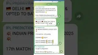 Everyday match prediction of IPL 2025 join telegram channel for updates link is in comment