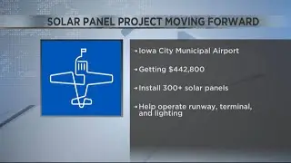 Iowa City Municipal Airport solar panel project moving forward thanks to federal funding