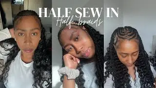 Half Sew In Half Braids🤏🏽 | Easy Protective Style (DIY Friendly)