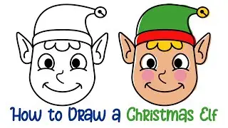 How to Draw a Christmas Elf Step by Step - Super Easy!