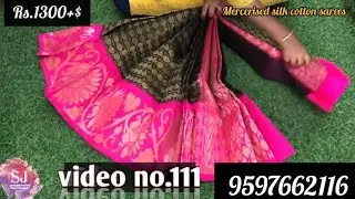 New arrival Mercerised silk cotton sarees // pochampally sarees // (25-05-2020)