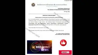 ICAI Important announcement CA exam may 2025 postponed. #icai #caindia