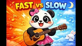 Fast & Slow Guitar Jam 🎸 | Learn Tempo with Amanda Panda 🐼