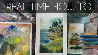 Two Acrylic Ocean Landscape Paintings Complete, page 18 & 19, Community Art Stream