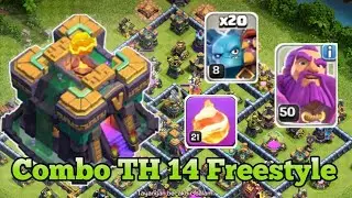 Freestyle Di TH 14 Pakai Super Minion + Fire Ball - Clash Of Clans Indonesia