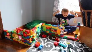 Clark Is Building a LEGO Fort to Sleep In