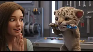 The Human Lost Her Screwdriver — A Cub Appeared Holding It Carefully in Its Teeth