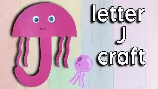 letter j craft| jellyfish craft| spring kiddo paper craft