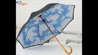 Double canopy straight umbrella
