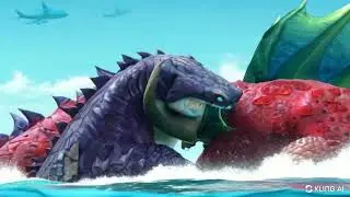 Hungry Shark Evolution : Sharkjira vs Sharknarok Showdown!