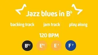 Medium 12 Bar Jazz blues in Bb Scat/Scatting Practice | backing track/jam track/play-along | 120 BPM