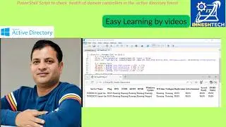 PowerShell Script to check  health of domain controllers in the  active directory forest