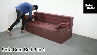 sofa cum bed, Foam , 3 in 1, -BabaHome