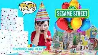 Elmo's Birthday Game with Sesame Street Funko Pop Figures