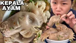 KULINER YANG TIDAK BIASA 😁 MAKAN KEPALA AYAM  DENGAN KUAH BAKSO URAT 🔥 #jejezhuang