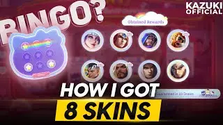 HOW I GOT 8 SKINS FROM THE SANRIO EVENT USING TOKENS | GUARANTEED EPIC SKIN ON 10 DRAW | MUST WATCH!