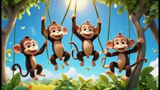 Five Tiny Monkeys Counting the Clouds | English Nursery Rhyme | Kids Songs | Baby Music