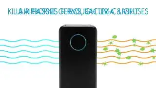 AC5350B How UV C Technology Works GermGuardian Elite 4 in 1 Digital Air Purifier 17 seconds