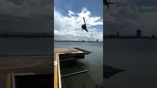 I was waiting at the helicopter platform