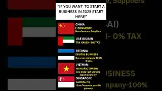 🌍 Best Countries to Start a Business in 2025 🚀 | China, UAE, Estonia, Vietnam, Singapore