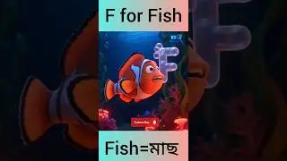 F is for Fish 🐟 | Learn Alphabet F | ABC Song for Kids #shorts