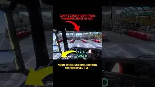 Can we cross Moon 🚚truck In narrow space At 120+❓😨steering control #trucksimulator #truckgames