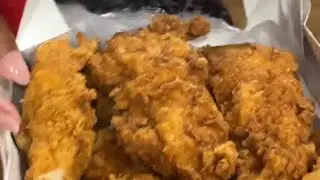 Crispy fried chicken from kwik star gas station 😊👌