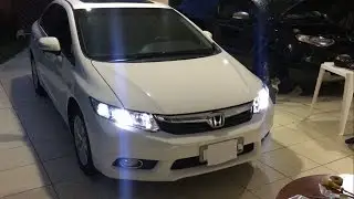 Farol de led no Honda Civic 2014