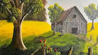 Как нарисовать сарай &mdash; демонстрация &mdash; для начинающих и художников среднего уровня.