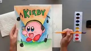 Watercolor Kirby! Fiction Art Studios Virtual Class