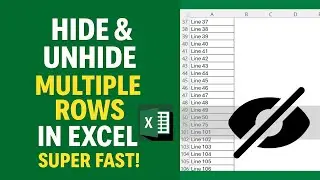 Quick Tip  - How to Hide & Unhide multiple rows