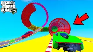 SHINCHAN AND FRANKLIN TRIED THE IMPOSSIBLE SPIRAL ROAD RAMP PARKOUR CHALLENGE GTA 5