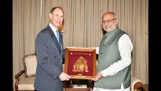 02 02 2025 : His Royal Highness The Duke of Edinburgh Prince Edward meets Governor at Raj Bhavan